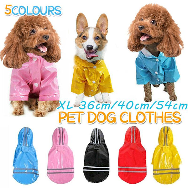 XL Størrelse Udendørs Hoodies Jakke Vandafvisende Hundeklæder Hvalpe Regnjakke Regnfrakke XL