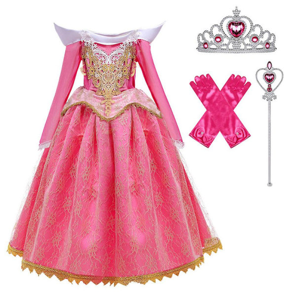 3-9-vuotiaat lapset tytöt prinsessamekko Aurora nukkuva kaunotar puku Cosplay-juhlat Fancy mekko Asut + asusteet Lahjat 8-9Years