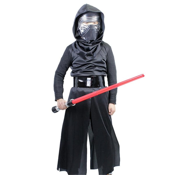 3-14 år Barn Tenåringer Ben Solo Cosplay Kylo Ren Kostyme Jumpsuit Jedi Robe Med Maske Fancy Dress Up Antrekk Sett Gaver 3-5 Years