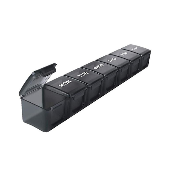 2 Pak Extra Stor Pilleorganiser til Ugen, BPA-Fri Pilleæske 7 Dage Med XL Rum Til Fiskeolie, Rejsevenlig Medicinorganiser Pilleetui Til Blue Purple