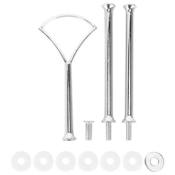 1 set 2 3 våningar tårtfatstativ Tungmetall Mitthandtag Fitting Hårdvara Stavform:fläkt Färg:silve Silver