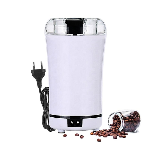 Mini Bärbar elektrisk Kaffebönkvarn Köksredskap Örter Salt Peppar Kryddor Nötter Korn Krossa White