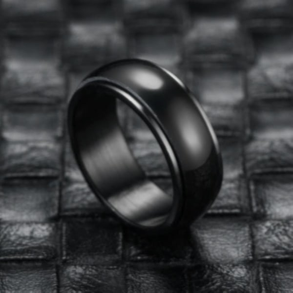 Turning Fidget Ring Anti Angst Finger Dekor Leketøy Titan Stål Punk Finger Smykker Arc Turning Ring 8