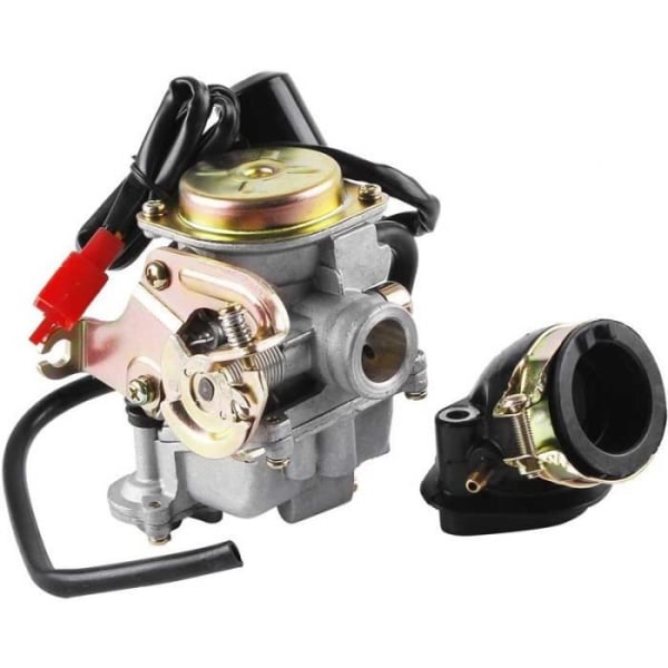 18mm Rulleforgasser Innsugsmanifold Kompatibel med Rex RS 400 / RS 450 / RS 460 / GY6 50cc E-Choke