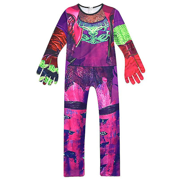 Descendants 3 Audrey Mal Cosplay Jumpsuit för Barnflickor - Lila 11-12 Years
