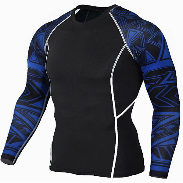 Herre Compression Base Layer Topper Sport Gym Muscle T-skjorte 7 XL