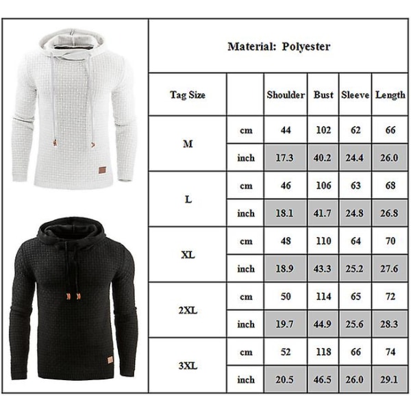 Mænds Topper Langærmet Hættetrøje Casual Trøje Hættetrøjer Dark Grey 3XL