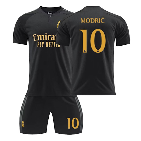 2324 Real Madrid Second Away Jersey Short Sleeve Football Jersey Set-Modric 20(110-120cm)