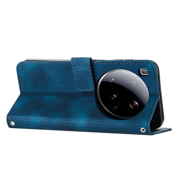 Etui til Xiaomi 15 Ultra 5G Beskyttende Flip Blød PU Læder Telefon Cover Kompatibel med Xiaomi 15 Ultra 5G Blue
