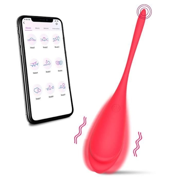 Trådlös Vibrator Fjärrkontroll Bärbar Vibrator Trosor Dildo Vibrator med APP-Kontroll Vuxenleksaker för Kvinnor