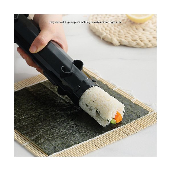10-pakk selv-sushimaskin Sushiverktøy Quick Sushi Japansk rullet riskjøtt Kjøkken Bento-tilbehør Black