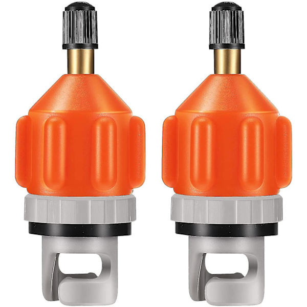 2-pack uppblåsbar båtsuppumpadapter Luftpumpomvandlare Uppblåsningshuvudkontakt, orange