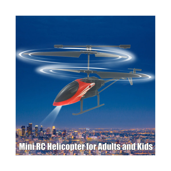 Rød fjernbetjening minihelikopter med gyroskop