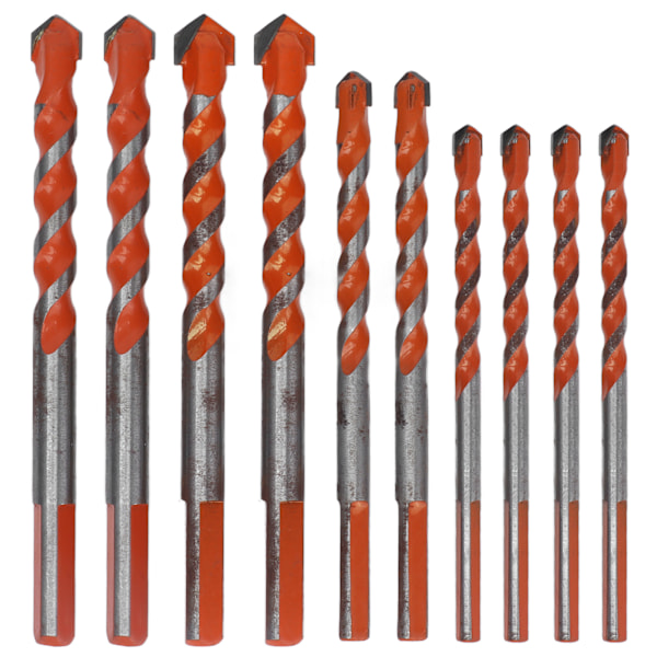 Trekantet bor 6mm 8mm 10mm 12mm Multifunktionel hårdmetal stansning bor til fliser beton mursten glas