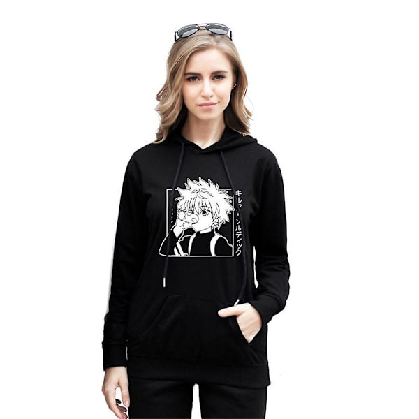 Hunter X Hunter Hoodies för Vuxna - Mode, Casual, Killua Zoldyck Tryckt Sweatshirt, Långärmad, Huvad, Pullover, Present 3XL