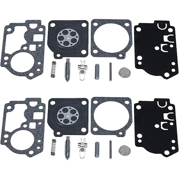 2 stk. Forgasser Carb Reparasjonssett Kompatibelt med Zama C1U-W49B Poulan FX26SCE SST25CE TRIMMER