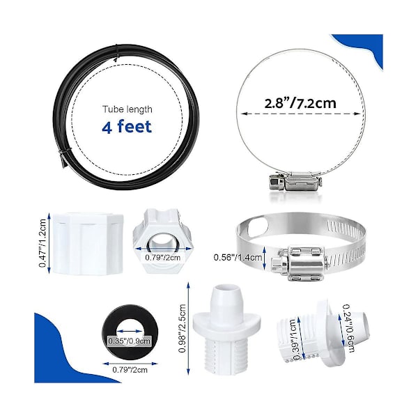 Til Cl200 220 Offline Feeder Tilslutningspakke Med Sadelklemme Klorinator Feeder Slangeslange Swimm As Shown