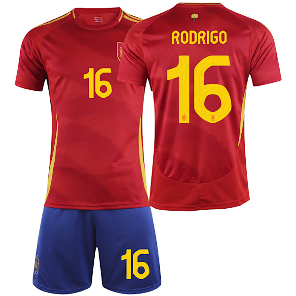 2425 Spania hovedtrøye Rodri fotballdrakt C 24(130-140cm)
