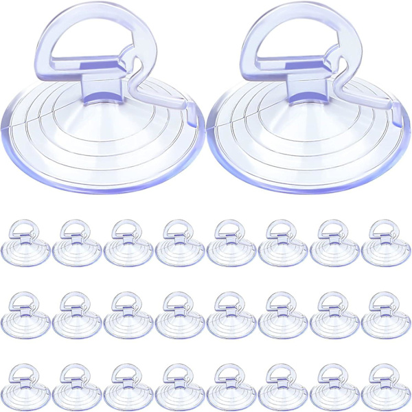 24-pack Bilruta Vindruta Solskydd Sugkoppar Små PVC-Sugkoppar Bilfönster Sugkopp Kompatibel med Bilvisir -ES Transparent