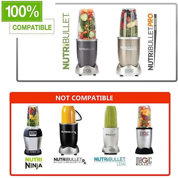 För Nutribullet 600w / 900w utbytesextraktionsblad med silikonpackningar Tätning O-ring, Ersättningsdelar för Nutribullet Blender