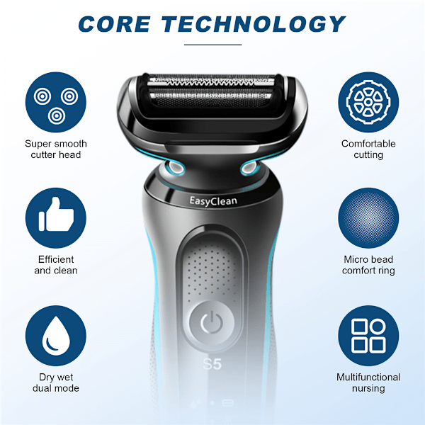 Til Braun Series 5/6 Braun Barbermaskine 53B Udskiftning Elektrisk Barbermaskine Udskiftningshoved 50-R1000S/50-B1300S 6075Cc