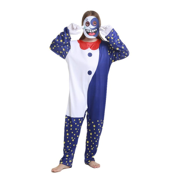 4-14 År Børn Sundrop Moondrop Cosplay Kostume Jumpsuit+maske+handsker Sæt-Måne 6-10 Years