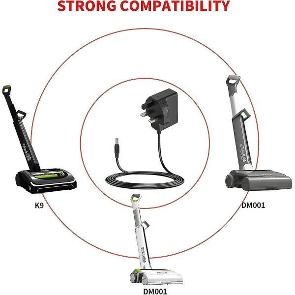 27V 500mA Batterioplader Stik Kompatibel med Gtech Airram Mk2 K9 Ar02 Aft001 Støvsuger Strømforsyningsadapter -ES