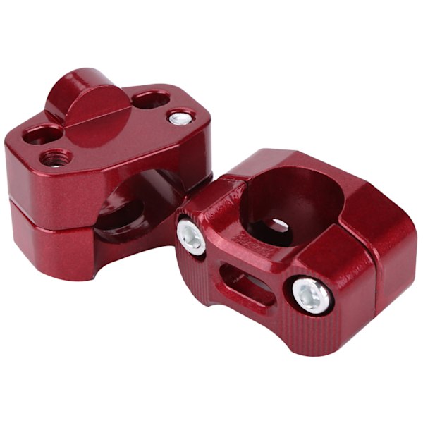 Aluminum Alloy 28mm 1 1/8" Motorcycle Handlebar Handle Fat Bar Mount Clamps Riser Red