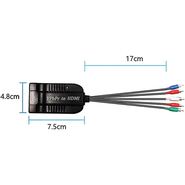 Ypbpr till HDMI-omvandlaradapter, komponent till hdmi, 5rca Rgb Ypbpr till hdmi Conve00