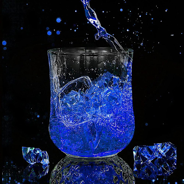 200 Stycken Isbitar Diamanter Plast Krossad Is 1 Tum Akryl Kristaller Isbitar (kungblå) blue