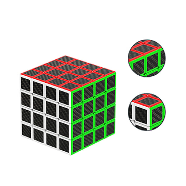 ROXENDA Carbon Fiber Magic Cube 4x4 - 60mm Speed ​​Puzzle