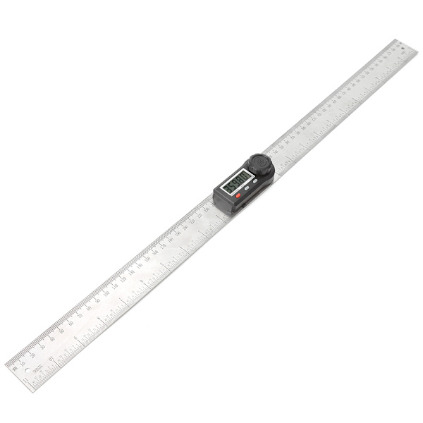 2-in-1 elektroninen digitaalinen kulmamittari 0-360° puuntyöstöviivain monitoimikulmamittari (300 mm)