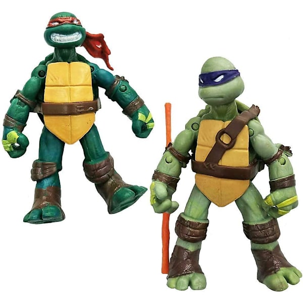 Ninja Turtles 4-sæt - Teenage Mutant Ninja Turtles Actionfigurer - TMNT Figurer Lalosliv 4 Turtles Sef Figurer - Ninja Turtles Legetøjsæt - Ninja Turtles A