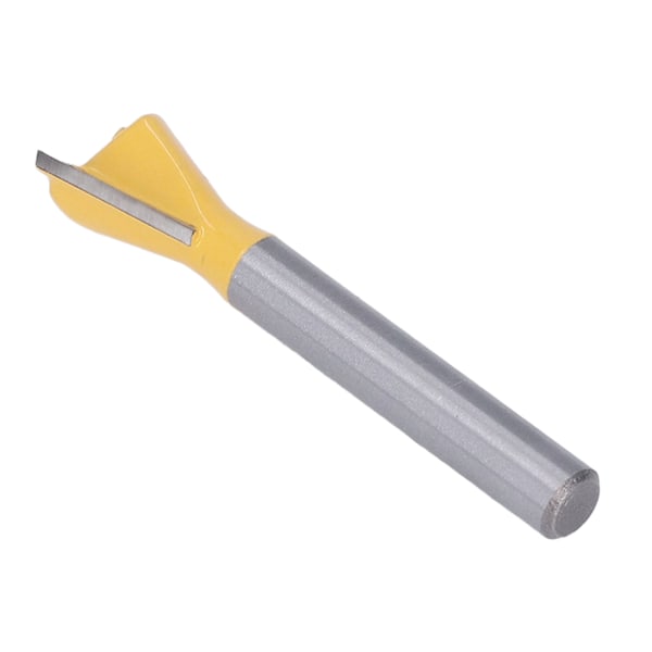 Dovetail-fräs 6mm skaft volframlegering karbid PTFE-beläggning träbearbetning fräsverktyg gul 1/2