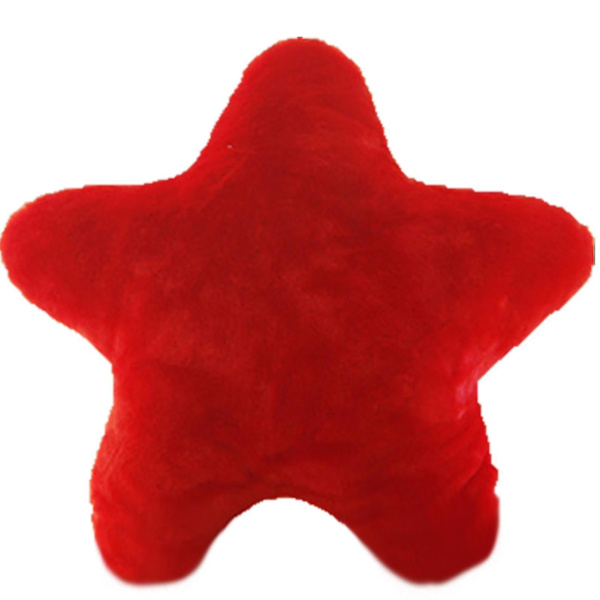 Bebetter Enkel Pute Plysj Leke Fyllt Hjerte / Stjerneformet Plysjdukker Pute Sengeside Ornament Gave -ES Red Star