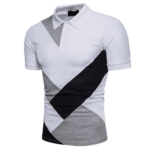 Miesten poolopaita Golf casual kesän lyhythihaiset topit White M
