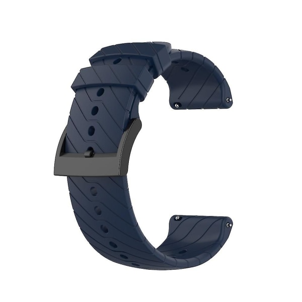 24mm Replacement Silicone Universal Watchband Smart Watch Strap Compatible With Suunto 9 -hg Midnight Blue