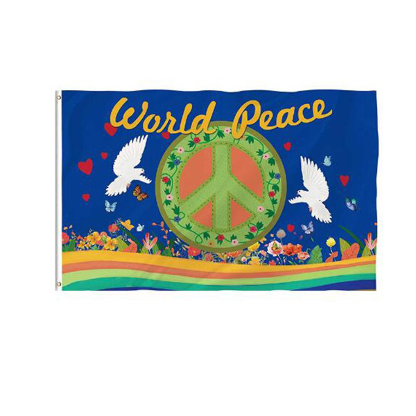 Peace Flag, Peace Dove World Peace Sign Symbol Flag For Patio Plen Hjem Utendørs Dcor H