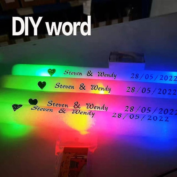 60 stk Farverige Glow Sticks Oplyste Led Foam Sticks Sponge Glowsticks Rave Glow-grønne -HG purple