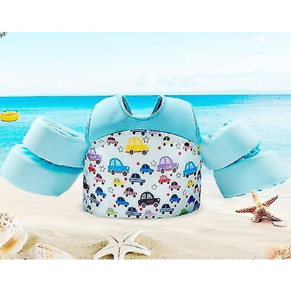 Simväst för toddler med ärmar, toddler för barn Lär sig simträning, spädbarnssäkerhetsjacka för simhjälp för 2-8 år Blue