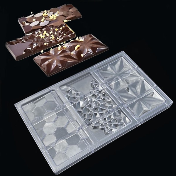 Chokolade Cadny Bar Form Polycarbonat Chokolade Form Plast Bagning Kageform Bonbon Confe transparent