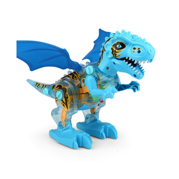 Walking Spray Dinosaur Toy - Kids, Electronic with Light, Blue