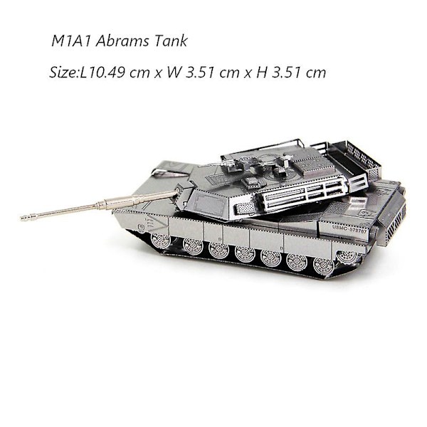 3D Metallipalapeli DIY Manuaali Kuuluisa Tankki Sotilas Sarja Tiger Tankit T-34 Js-2 M1a1 Tankki Malli Kokoa Jigsaw Palapeli M1A1 Abrams
