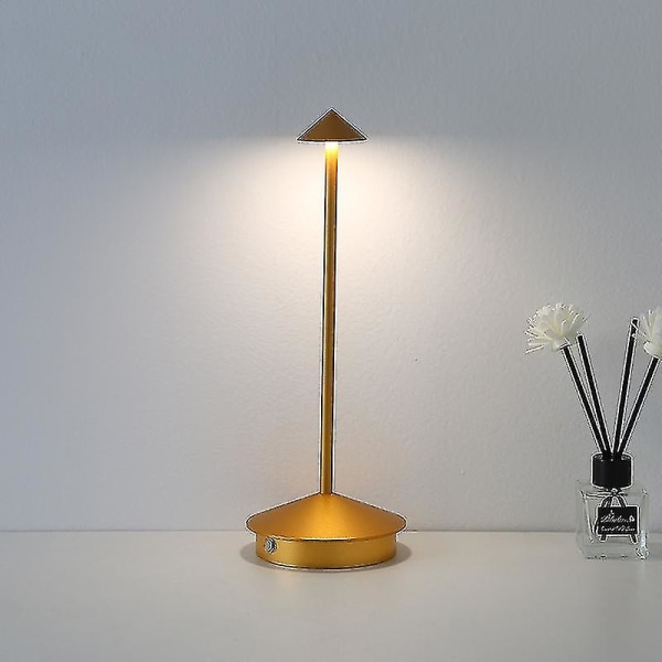 Oppladbar bordlampe Creative Dining Touch Led bordlampe Dekorativ skrivebordslampe -ES White