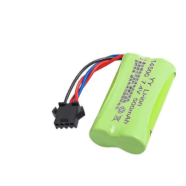 14500 7,4v lithiumbatteri 500mah Sm-4p interface Enkeltrækket M-type genopladeligt lithiumbatteri er praktisk og holdbart -HG