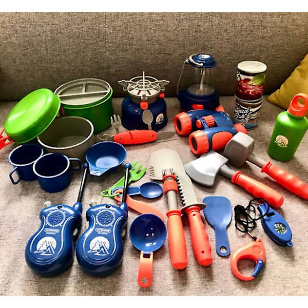 Campingset för Barn med Tält Inomhus & Utomhus Leksaker 21PCS