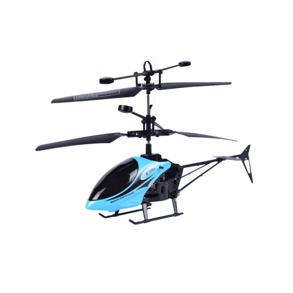 Blå RC Helikopter Legetøj - USB-opladning, fjernbetjening flyvende fly til børn