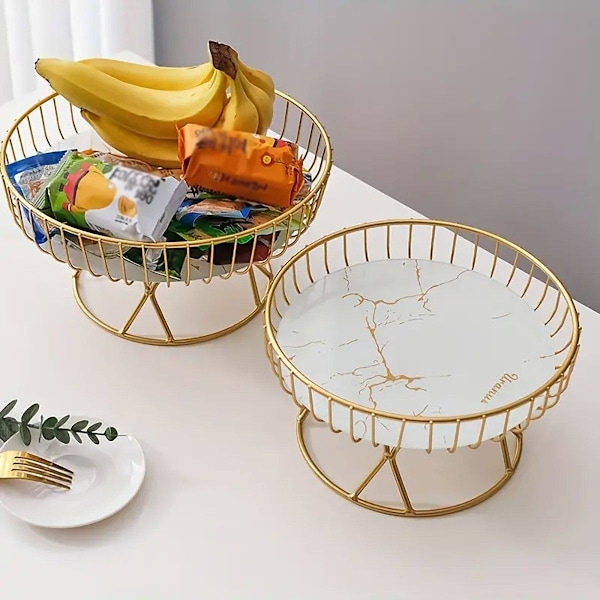 Elegant keramisk frugtskål dessertbakke stue te snack display stativ