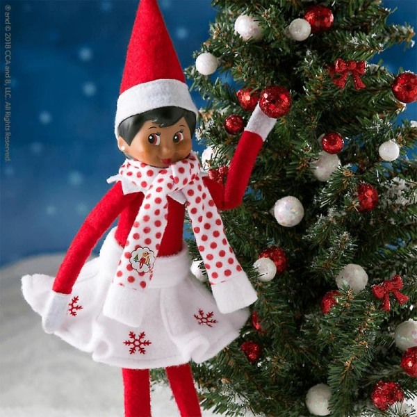 The Elf On The Shelf Plushee Pals - The Elf On The Shelf Scout Elf Plysjleker - Huggable og Lovable Blue Eyed Girl Stuffed Elf Plysj -ES