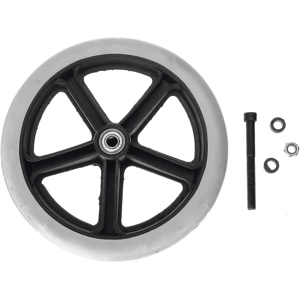 Universal 200 mm 8 tommer liten ikke-merking grå gummi rullestolhjul erstatning